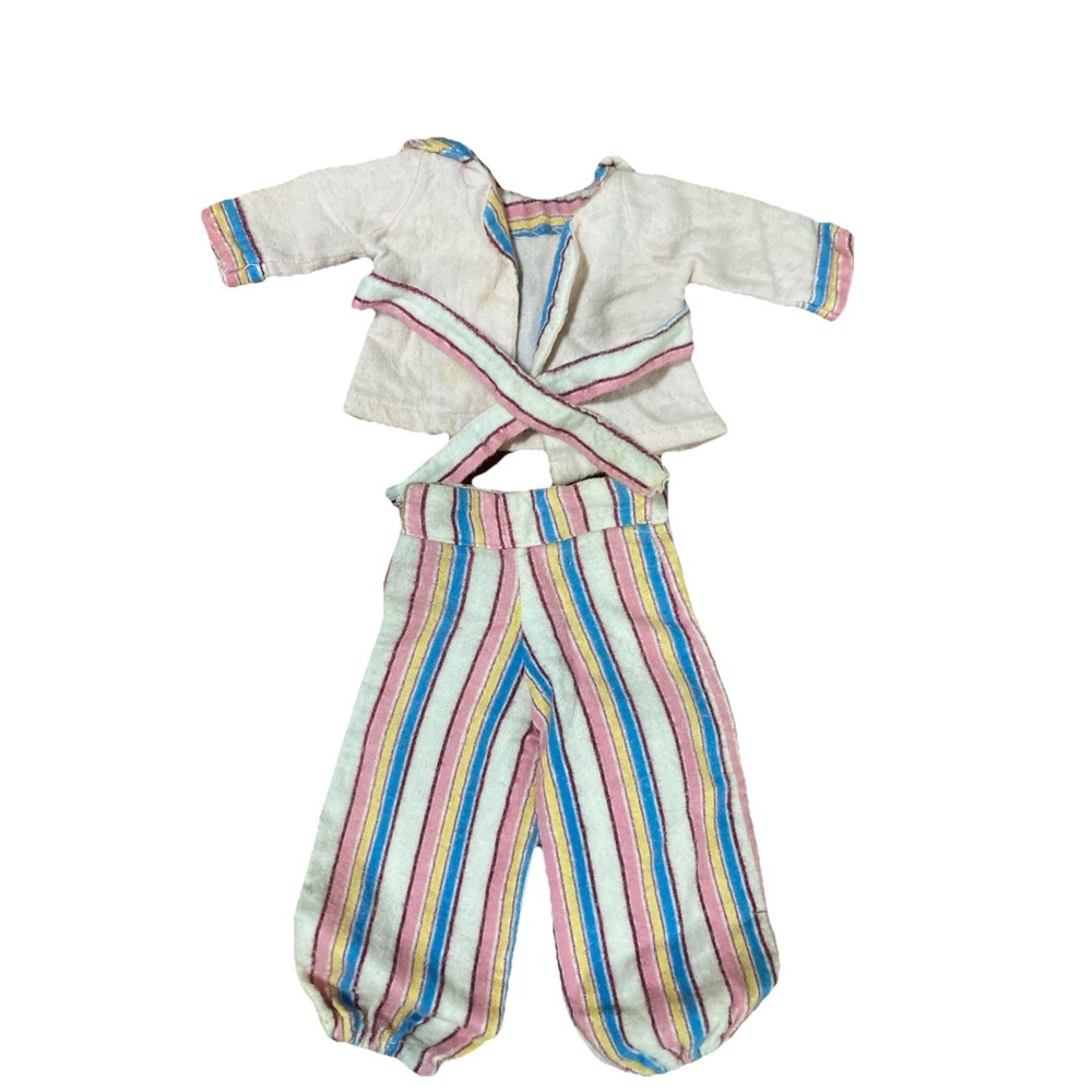 Antique Striped Multicolor Top Pants Doll Clothing‎ for 12 Inch Doll Single